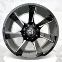 RIN 20X10 5-114.3 R1 SPORT 724 GLOSS BLACK MILLING ET-24 CB67.1 