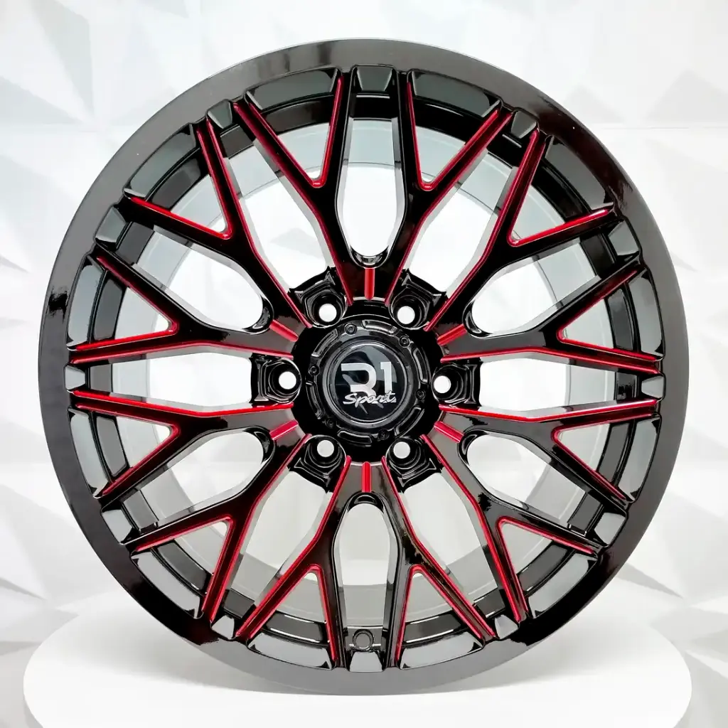 RIN 18X9 6-139.7 R1 SPORT 634 BLACK+MILLING RED ET15 CB110