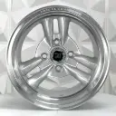 RIN 13X8 4-100 R1 SPORT L2060 SILVER MACHINE LIP ET-7 CB73.1
