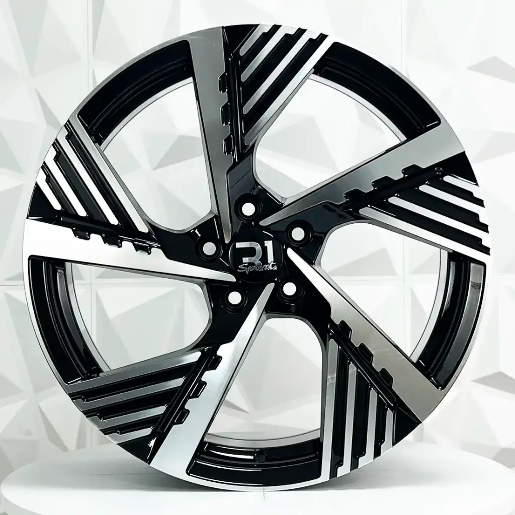 RIN 19X8 5-112 R1 SPORT FBX183 BLACK MACHINE FACE ET38 CB66.56