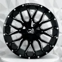 RIN 20X10 8-165.1 R1 SPORT LA5303 GLOSS BLACK MILLED+DOTS ET-19 CB125.2