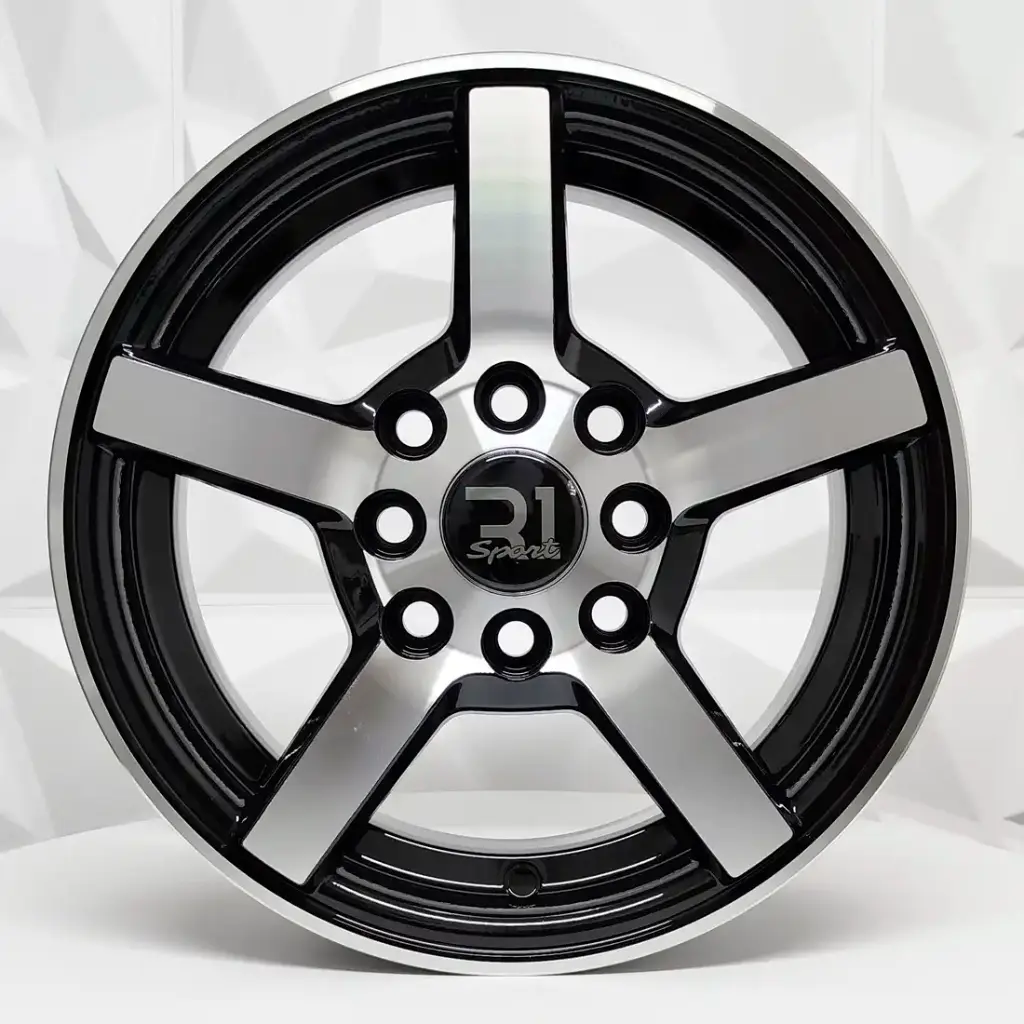 RIN 13X5.5 4-100/114.3 R1 SPORT 13CV BLACK MACHINE FACE ET35 CB73.1
