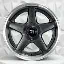 RIN 17X9.5 4-100/114.3 R1 SPORT QC1885 HYPER BLACK MACHINE LIP ET20 CB73.1