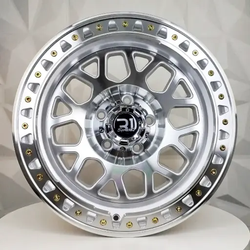 [171570] RIN 17X9 6-114.3 R1 SPORT DX130 SILVER MACHINE FACE MACHINE LIP GOLD RIVETS ET0 CB73.1 