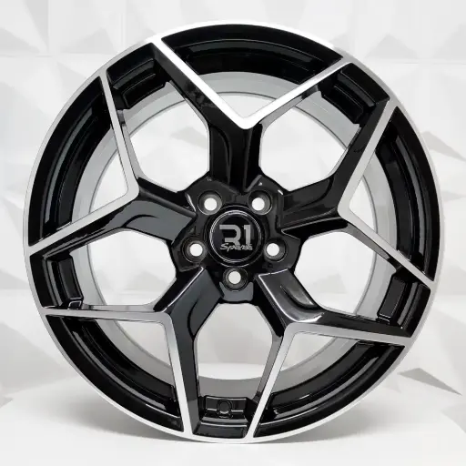 [178626] RIN 17X7.5 4-100 R1 SPORT FRRI01 BLACK MACHINE FACE ET35 CB73.1